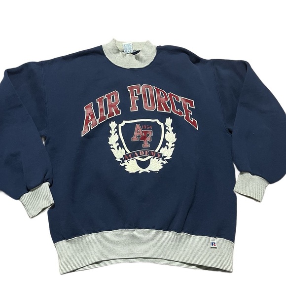 Russell Athletic Other - Vintage 1980s Russell Athletic Air Force Cuff Crewneck Sweater Pristine Size XL